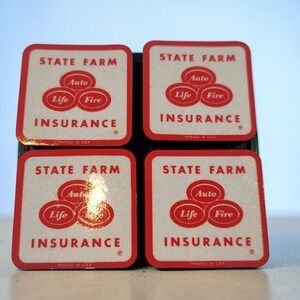 State Farm Insurance SMALL 1.5"‎ Reflective Bumper Stickers Decal Lot Of 4 Vtg